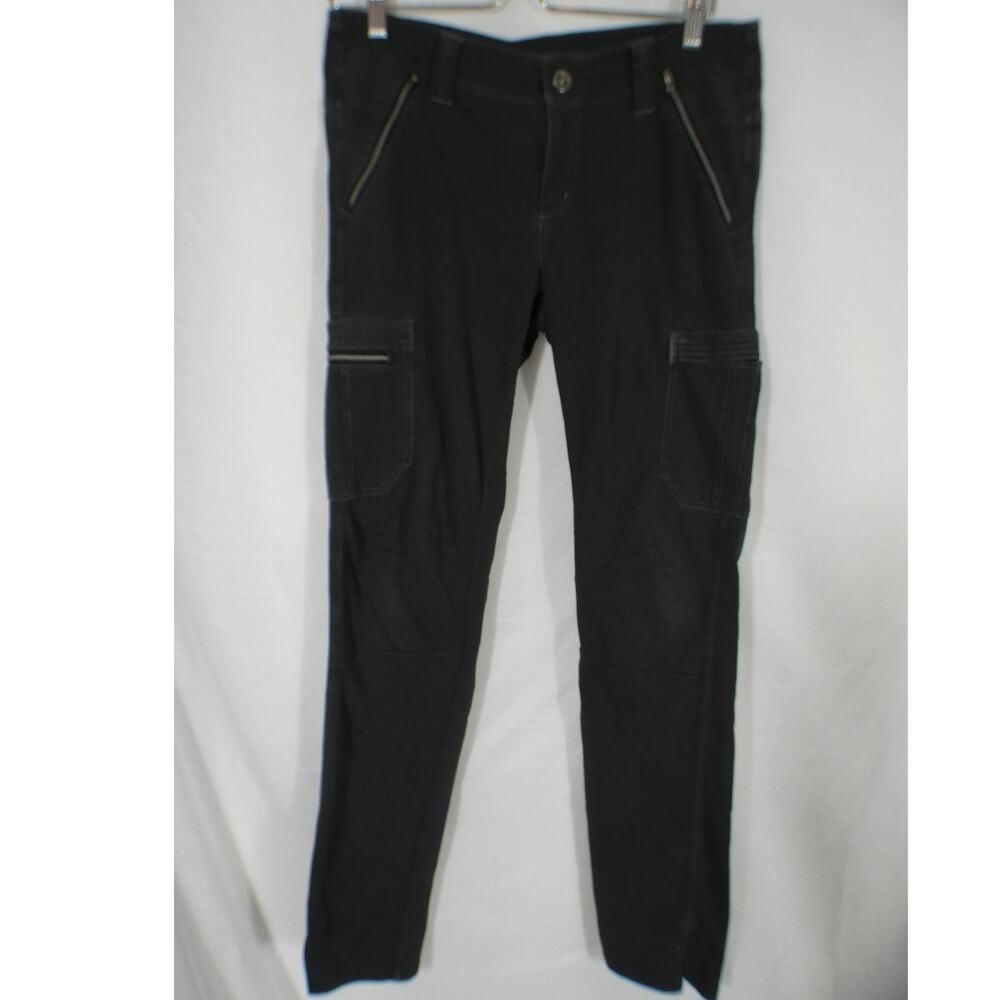Kuhl Women's 8Reg Cargo Light Black Lightweight Pants Zipper Pockets Outdoor